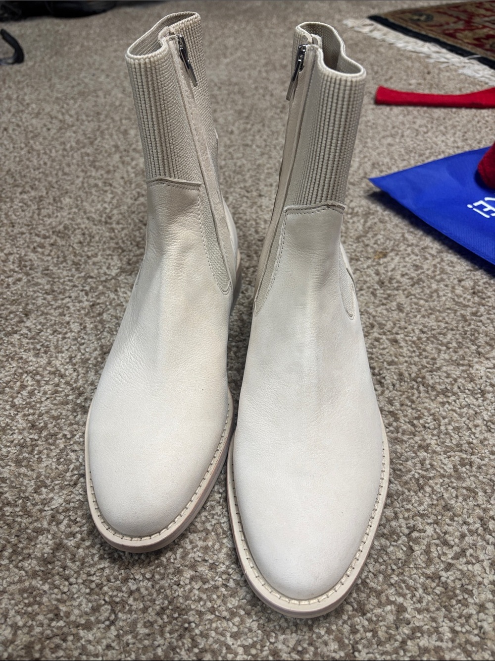 Dolce Vita Beige Chelsea Ankle Boots - 8